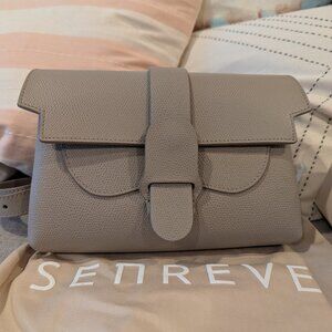 Senreve Aria Belt Bag - Sand Pebbled Leather / Silver